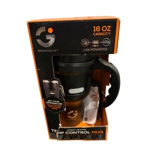SmartGear Smart Heated Temp Control Mug 16oz Black USB-C Powered STG-6825-KB NEW